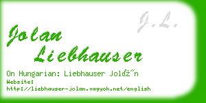 jolan liebhauser business card